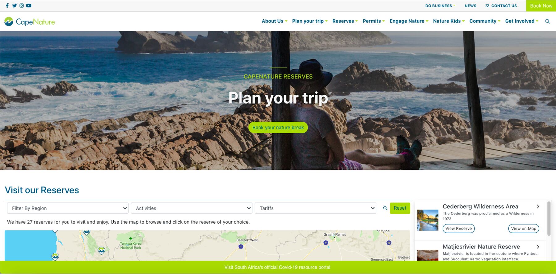 Flow Communications builds new website for Cape Nature