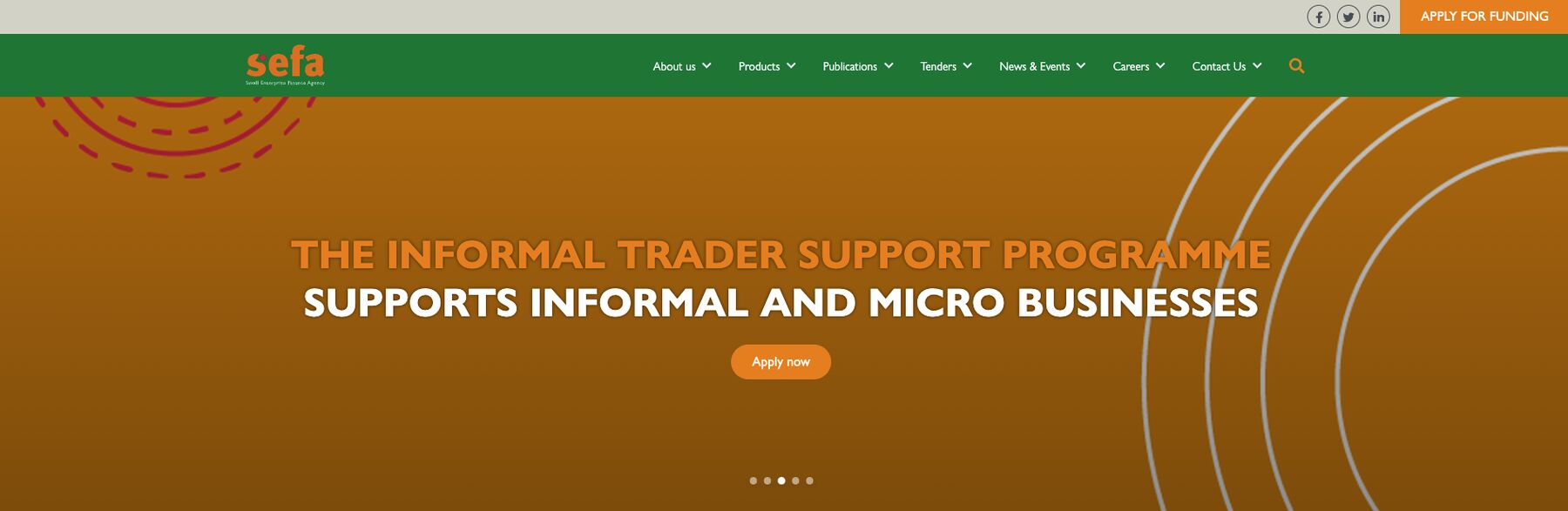 Sefa website screenshot