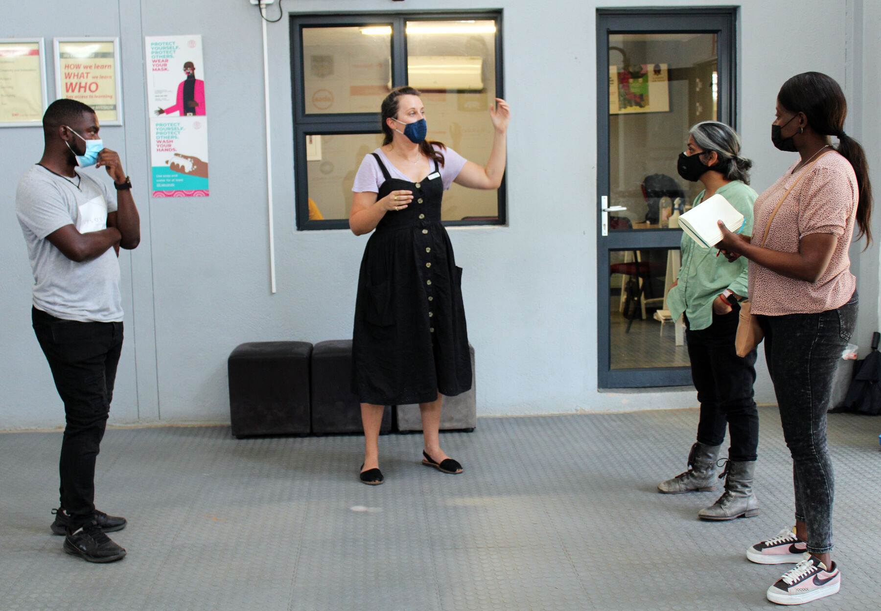 Gemma Thompson, Head Of Development at Good Work Foundation, takes the group through an activity