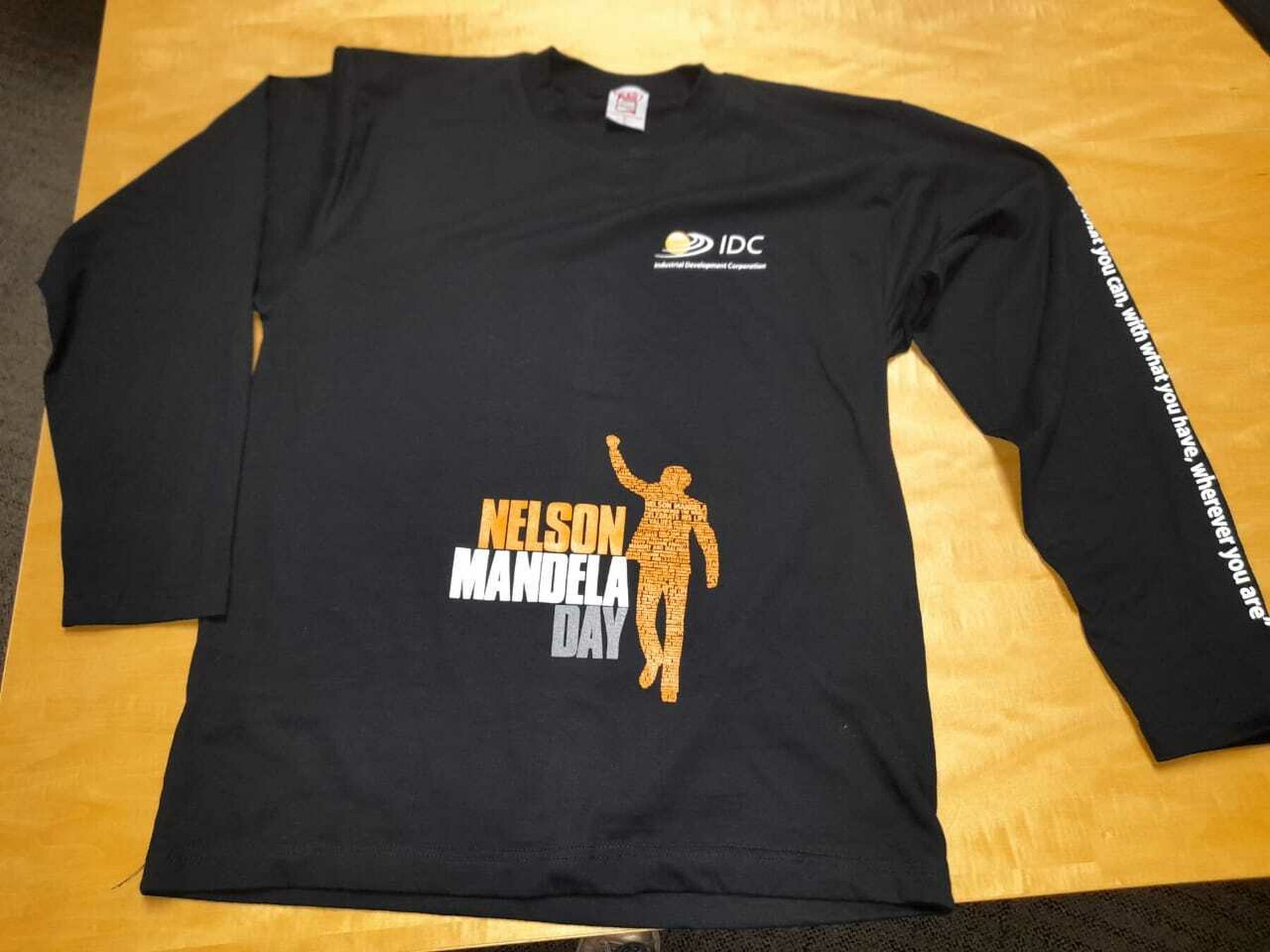 The Mandela Day 2022 shirts were branded and produced for our client, the IDC