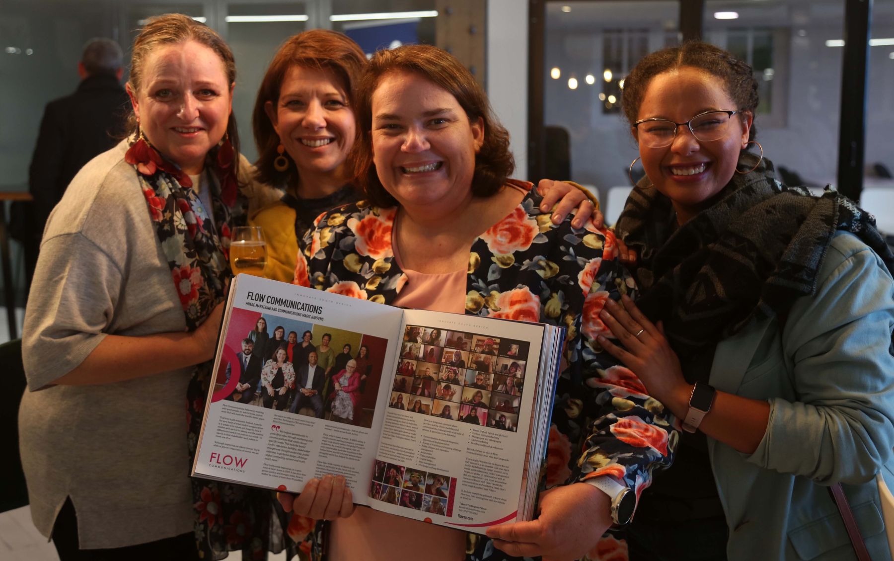 Anne Kirkpatrick, Innovate South Africa Publisher and the Flow team at the Innovate book launch 2022