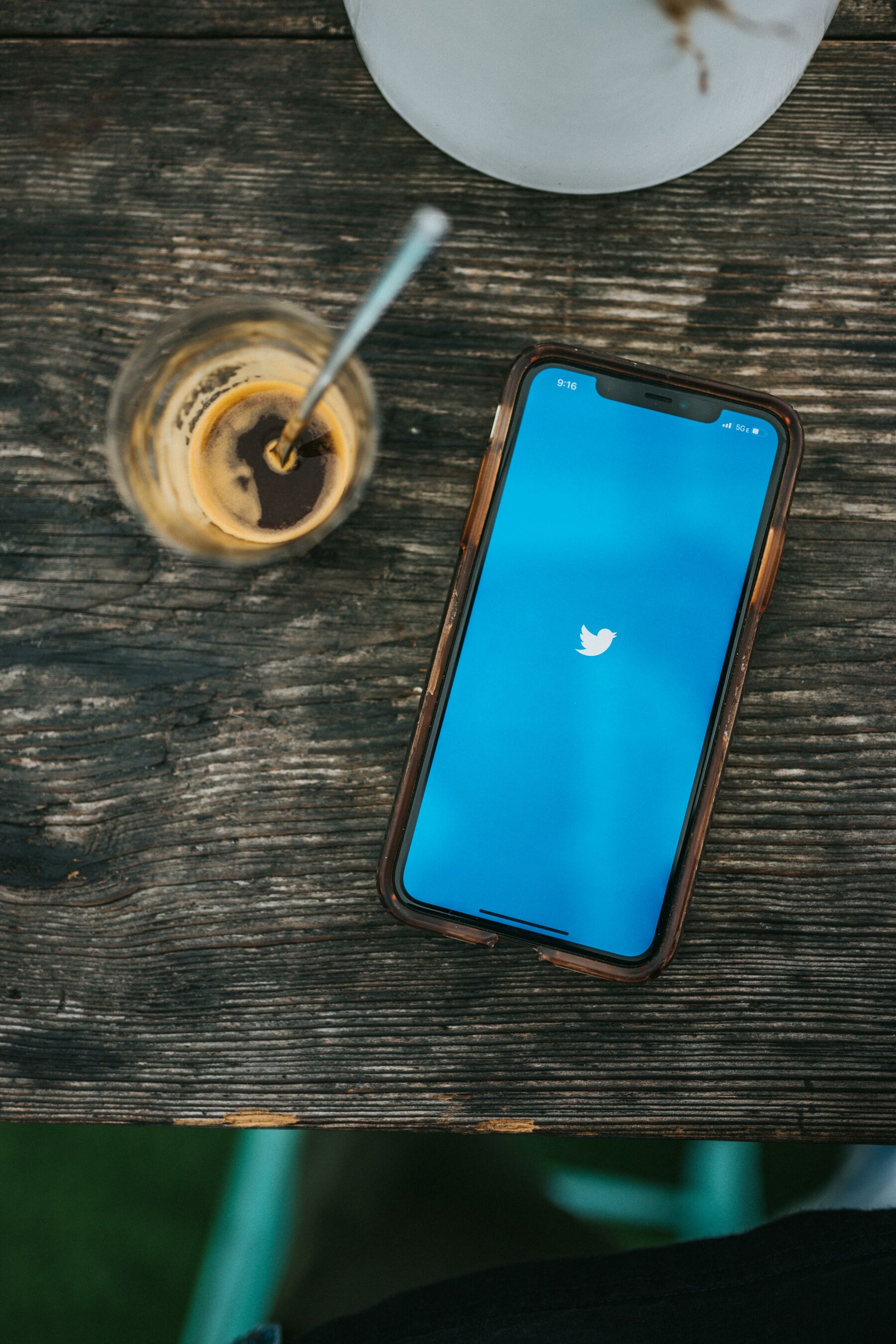 Twitter app opening on a phone
