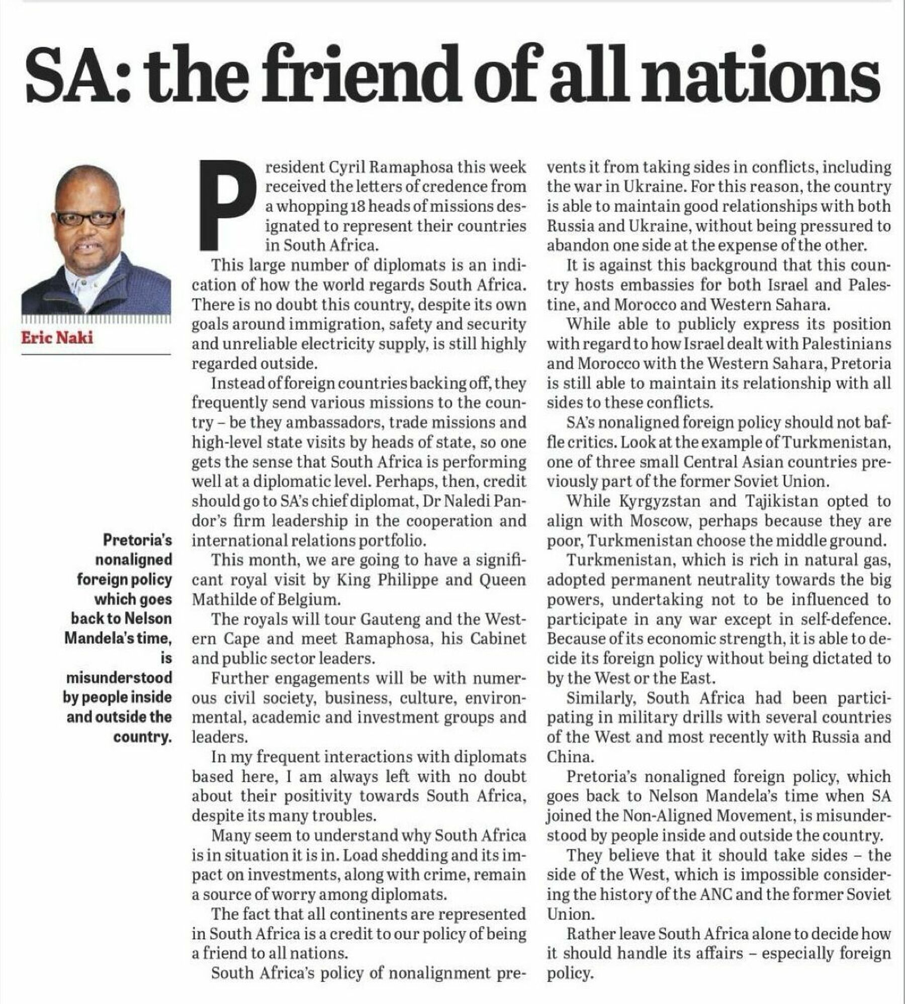 OPINION: SA: the friend of all nations. A piece by The Citizen