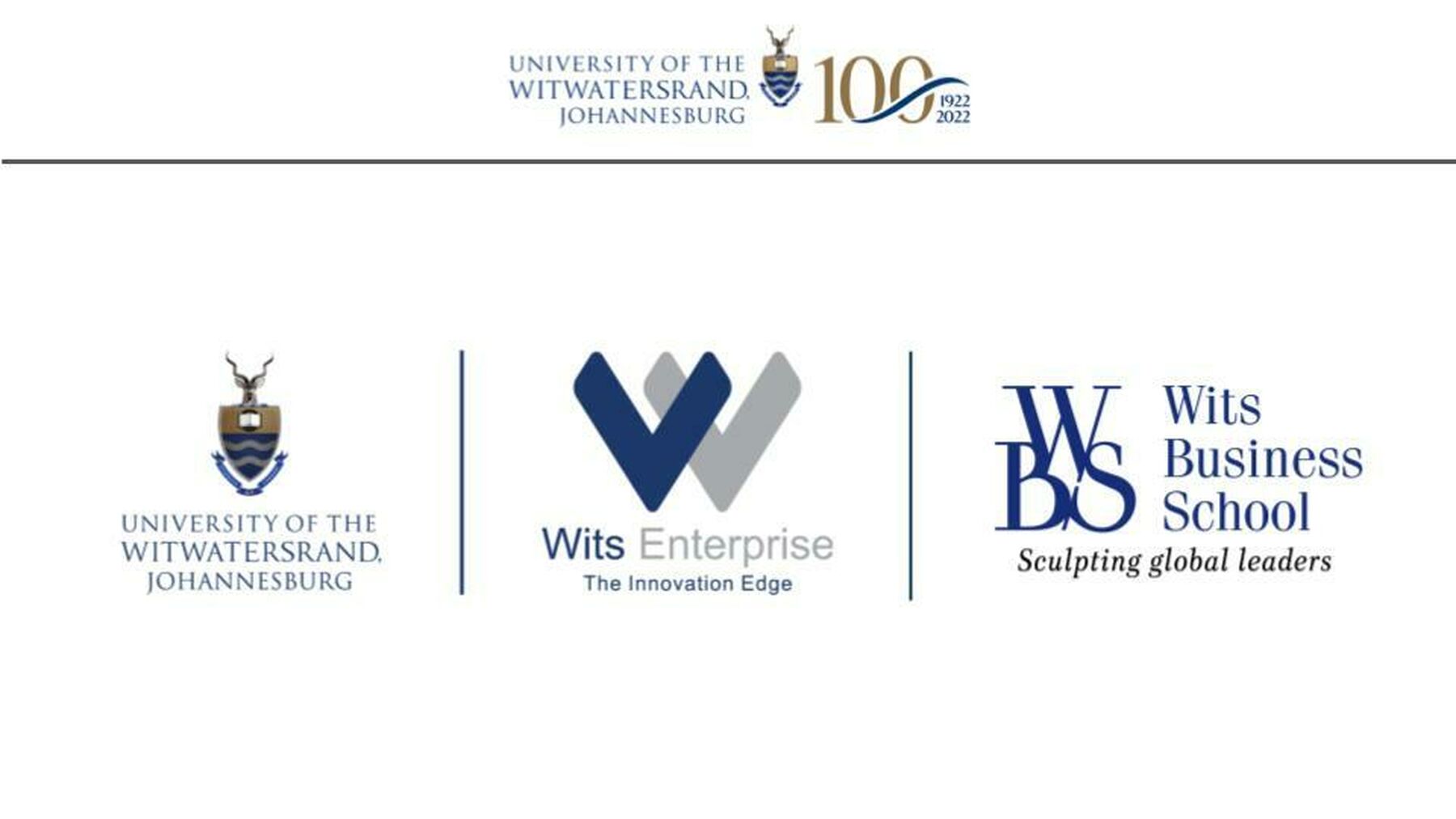 Wits University, Wits Enterprise and Wits Business School logos