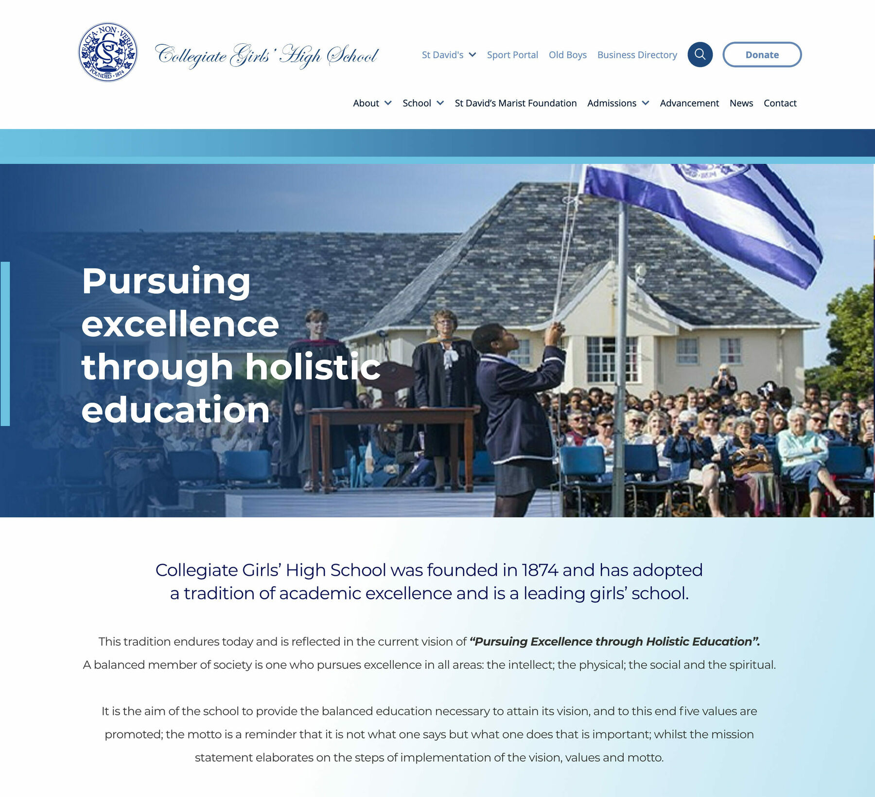 Collegiate High School Website