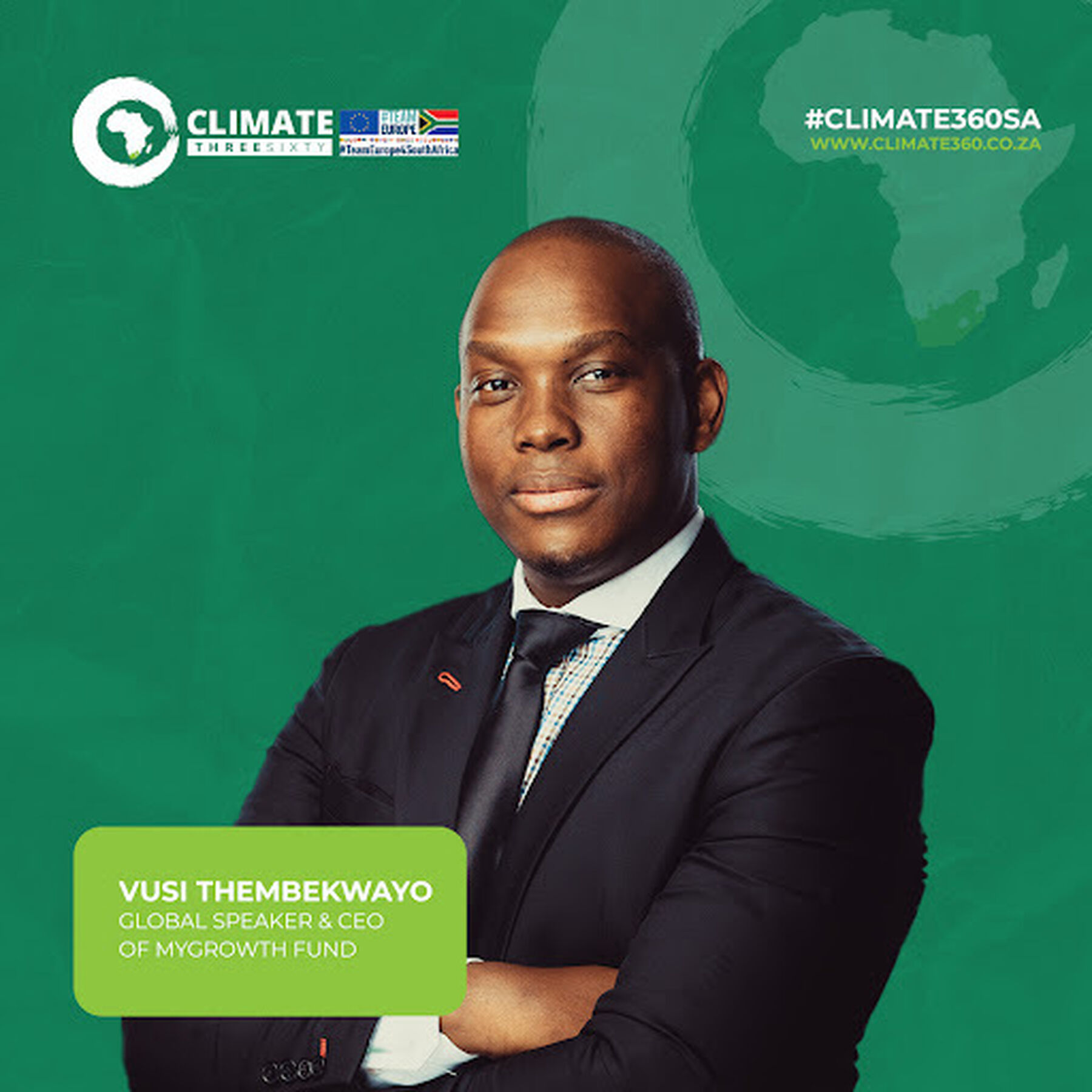 Vusi Thembekwayo a prominent influencer Flow Communications used to promote the Climate 360 conference Source https www climate360 co za