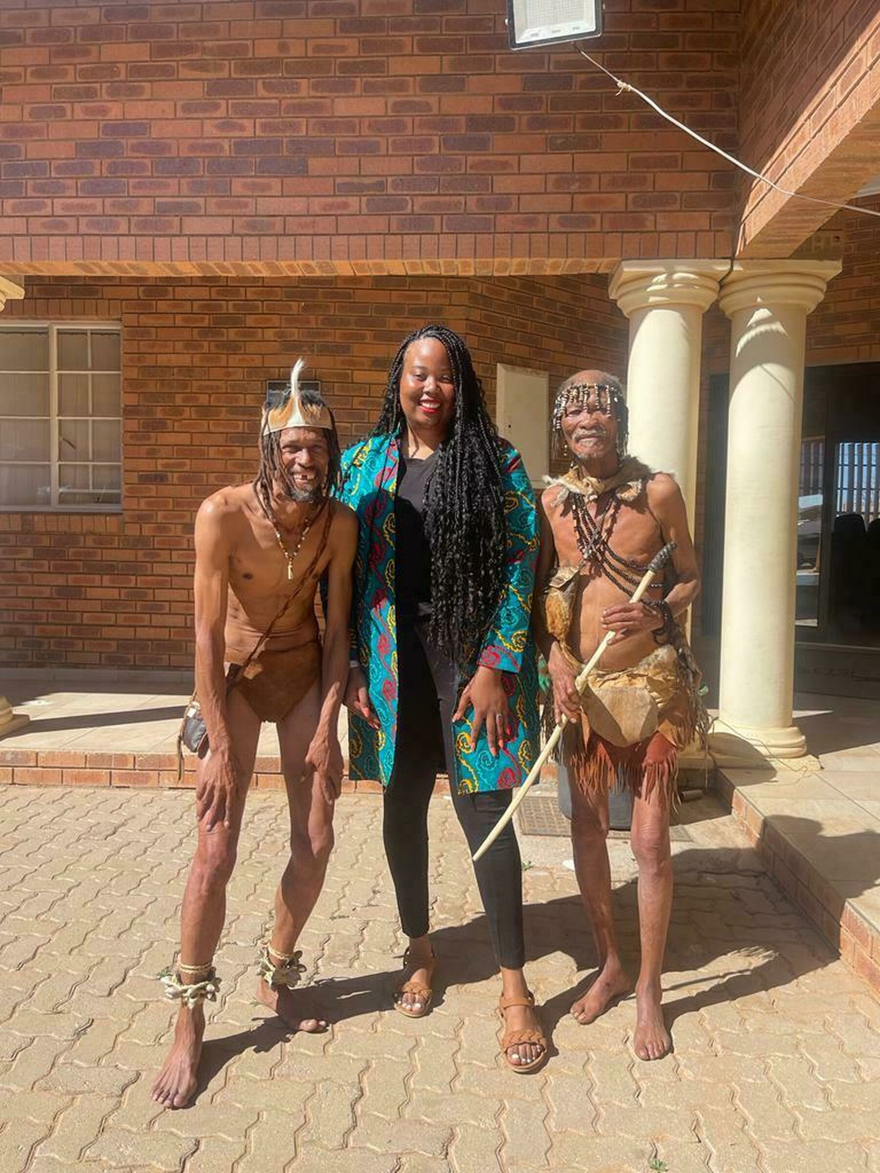 Thelma with Oom Petrus Vaalbooi and family member