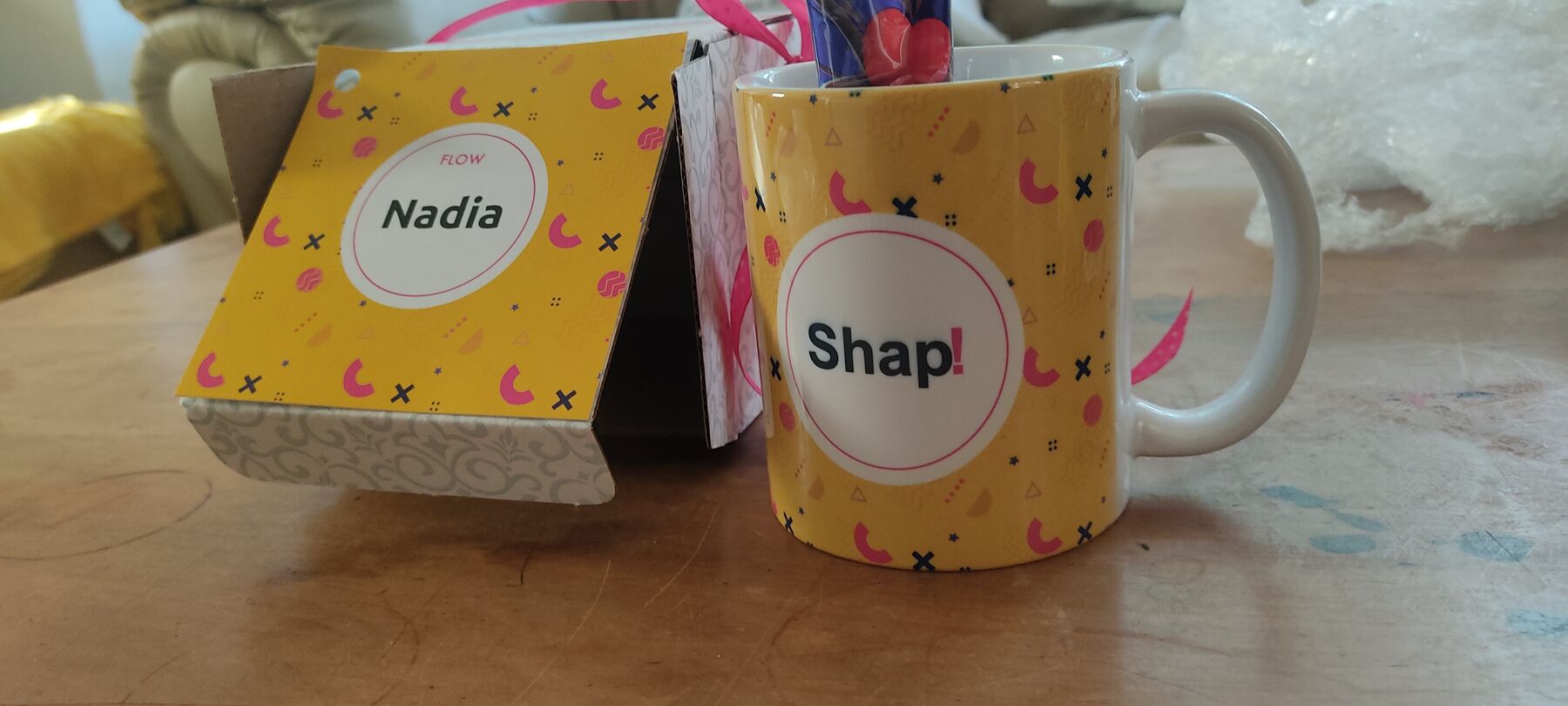 We sent each Flow staff member a mug with their name on it