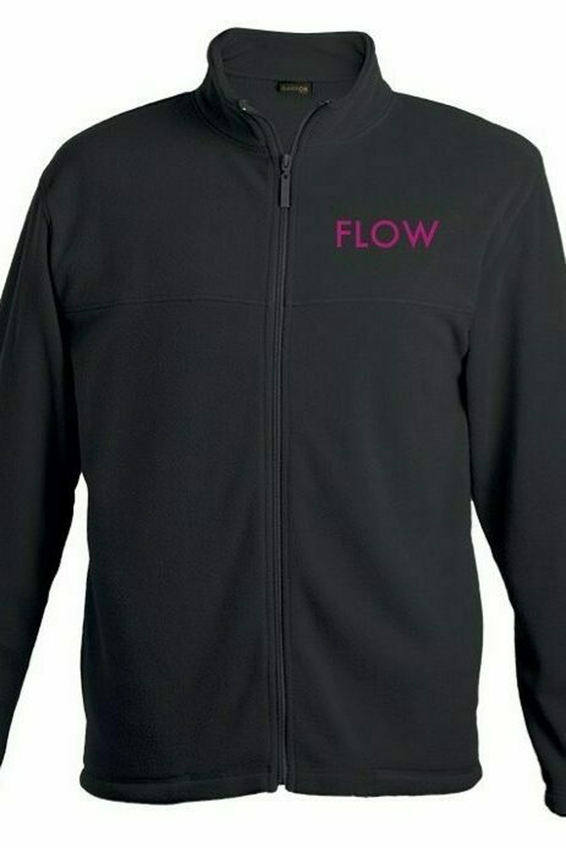 A sweater featuring the Flow branding
