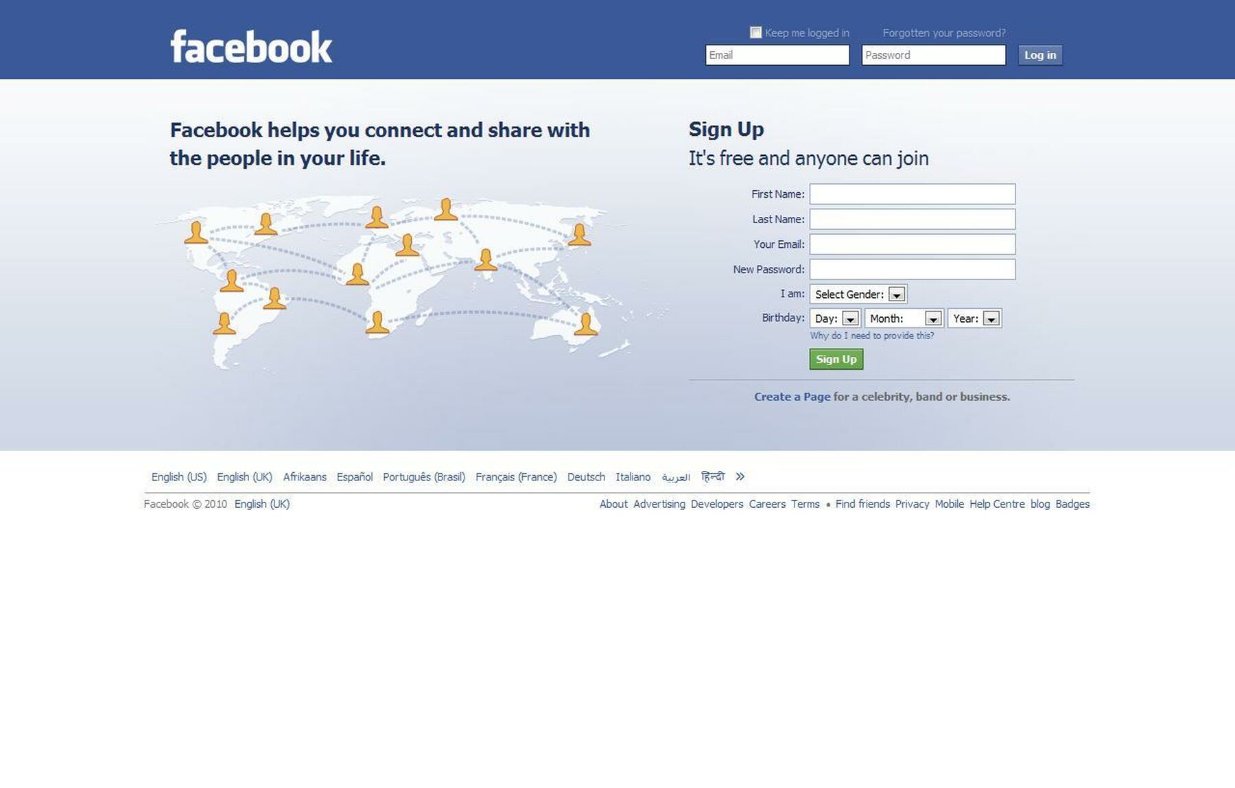 Welcome To Facebook 1274954398003