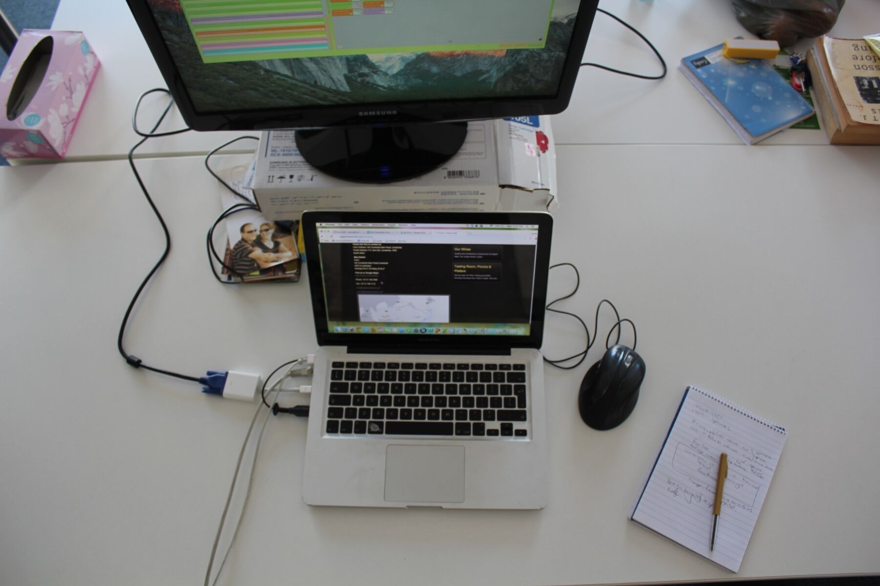 Lauren’s organised desk