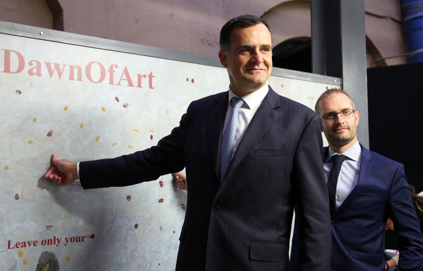 French Ambassador Christophe Farnoud Leaves His Thumb Print For Posterity